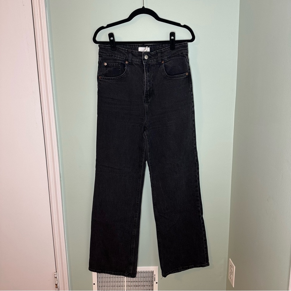 H&M Black Wide Leg Jeans